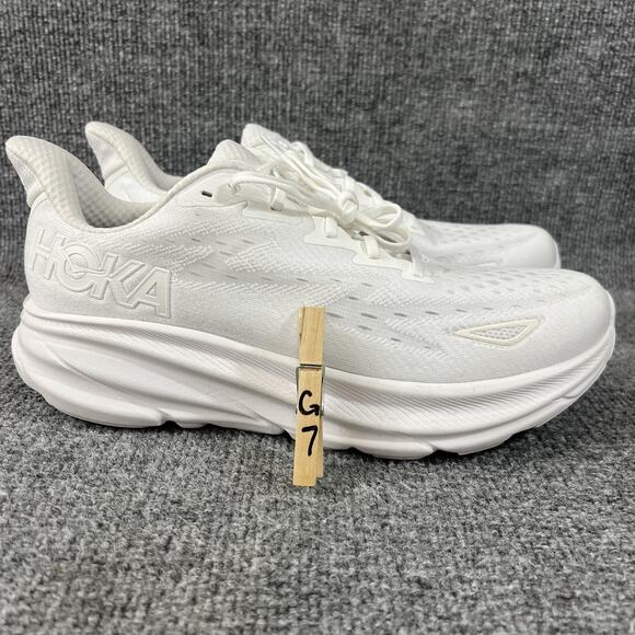 Hoka One One Shoes Womens Size 11 White Clifton 9 Wide Running Sneakers - Picture 9 of 9